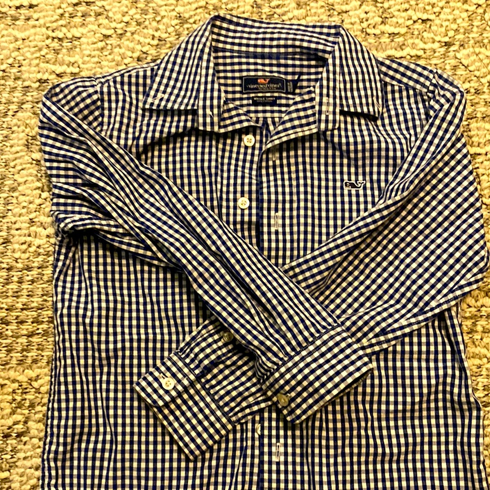 Blue check Vineyard Vines button down
